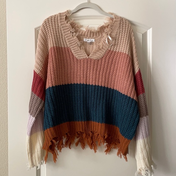 NWT On The Road Distressed Sweater M/L - Picture 1 of 5